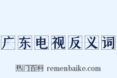 广东电视反义词是什么意思的图片